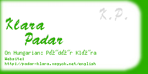 klara padar business card